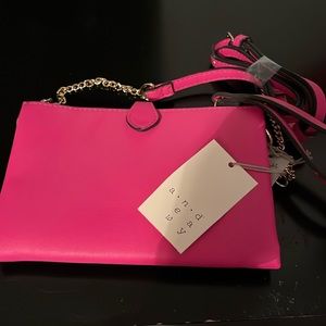 Crossbody bag with detachable wristlet